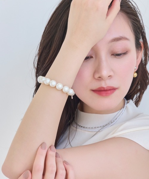 Phoebe（フィービィー）の「メタルパールブレスレット<動画あり>　 パール/結婚式/入学式/卒業式/入園式/卒園式/セレモニー/ハレの日（ブレスレット・レディース・シルバー/マルチ/イエローゴールド・FREE）」の21枚目の写真