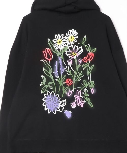 ROYAL FLASH（ロイヤルフラッシュ）の「Guernika/ゲルニカ/FLOWER PAINT CRASH HOODIE（パーカー・メンズ・ブラック/ホワイト・F）」の3枚目の写真
