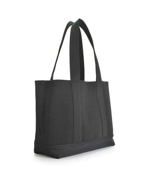 BARCOS（バルコス）の「【BARCOS/バルコス】リブニットトートバッグ（ミディアムサイズ）（トートバッグ・レディース・ブラック・ONE SIZE）」の4枚目の写真