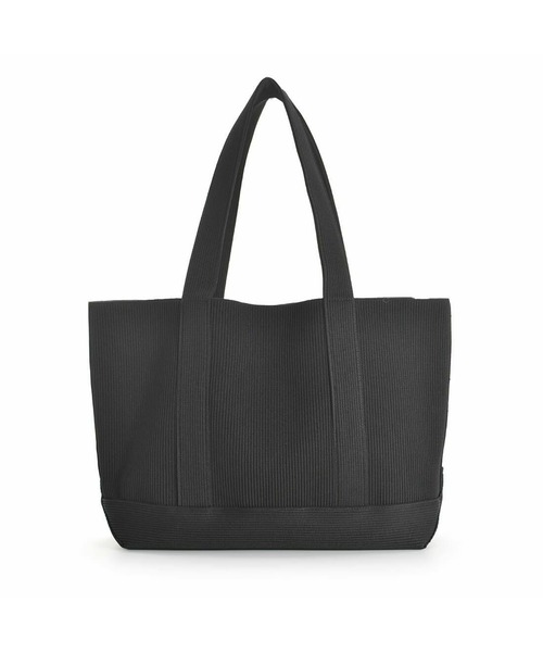BARCOS（バルコス）の「【BARCOS/バルコス】リブニットトートバッグ（ミディアムサイズ）（トートバッグ・レディース・ブラック・ONE SIZE）」の5枚目の写真