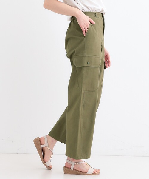 SHOO・LA・RUE（シューラルー）の「◆【洗える/S-LL】らくらくストレッチ カーゴカーブパンツ（その他パンツ・レディース・オリーブ/ベージュ/ネイビー・01/02/03/04）」の5枚目の写真