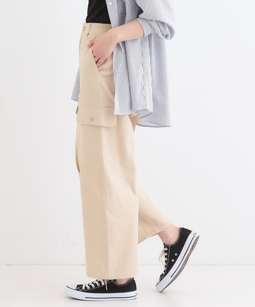 SHOO・LA・RUE（シューラルー）の「◆【洗える/S-LL】らくらくストレッチ カーゴカーブパンツ（その他パンツ・レディース・オリーブ/ベージュ/ネイビー・01/02/03/04）」の9枚目の写真