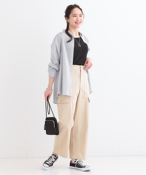 SHOO・LA・RUE（シューラルー）の「◆【洗える/S-LL】らくらくストレッチ カーゴカーブパンツ（その他パンツ・レディース・オリーブ/ベージュ/ネイビー・01/02/03/04）」の10枚目の写真