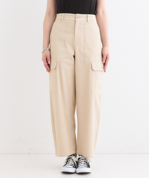 SHOO・LA・RUE（シューラルー）の「◆【洗える/S-LL】らくらくストレッチ カーゴカーブパンツ（その他パンツ・レディース・オリーブ/ベージュ/ネイビー・01/02/03/04）」の16枚目の写真