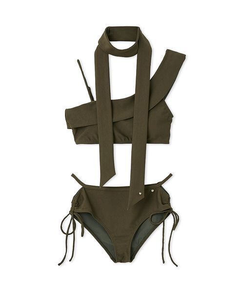 FRAY I.D（フレイアイディー）の「アシメカラーセパレートスイムウエア（その他ヘアアクセサリー・レディース・その他/カーキ・FREE）」の2枚目の写真