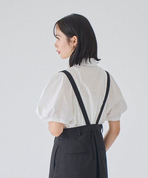 RONEL（ロネル）の「コクーン半袖フレアブラウス（シャツ/ブラウス・レディース・ダークグリーン/ブラック/ホワイト・M/S）」の10枚目の写真
