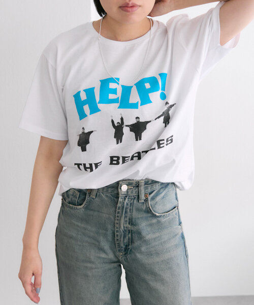 ear PAPILLONNER(イアパピヨネ)の「【ROCK OFF(ロックオフ)】THE BEATLES(ビートルズ)/HELP!SNOW/プリントTシャツ(Tシャツ/カットソー・レディース・ホワイト・LARGE)」の6枚目の写真