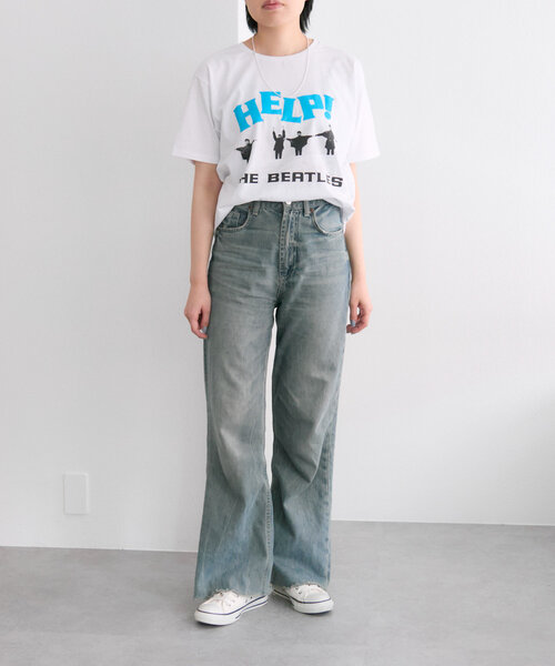 ear PAPILLONNER(イアパピヨネ)の「【ROCK OFF(ロックオフ)】THE BEATLES(ビートルズ)/HELP!SNOW/プリントTシャツ(Tシャツ/カットソー・レディース・ホワイト・LARGE)」の8枚目の写真