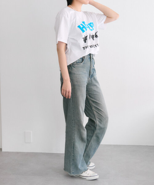 ear PAPILLONNER(イアパピヨネ)の「【ROCK OFF(ロックオフ)】THE BEATLES(ビートルズ)/HELP!SNOW/プリントTシャツ(Tシャツ/カットソー・レディース・ホワイト・LARGE)」の9枚目の写真