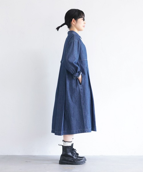 soulberry（ソウルベリー）の「【ショート丈】私のデニムワンピース［me］（ワンピース・レディース・ネイビー・LL/L/M/4L/3L）」の15枚目の写真
