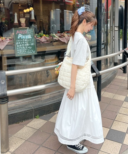 Futier land（フューティアランド）の「ティアードレースラインコットンブレンドスカート（スカート・レディース・ブラック/ホワイト・FREE）」の10枚目の写真