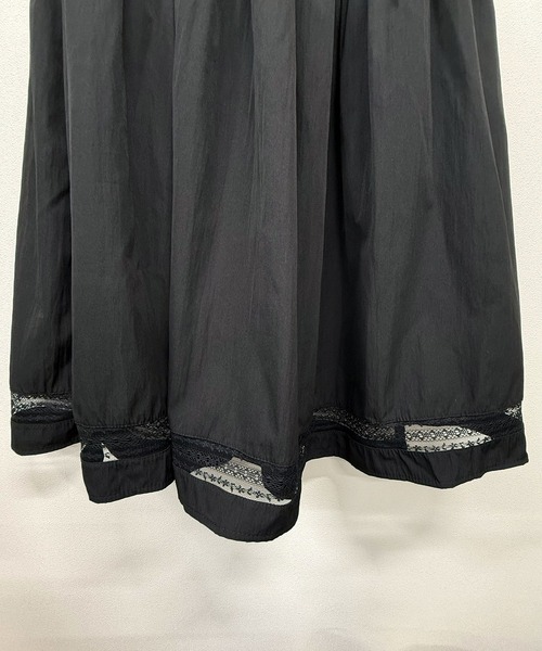 Futier land（フューティアランド）の「ティアードレースラインコットンブレンドスカート（スカート・レディース・ブラック/ホワイト・FREE）」の6枚目の写真