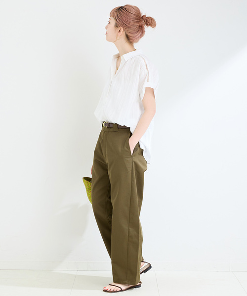 B.C STOCK(ベーセーストック)の「ウォッシャブル / シャドストドルマンフレンチエンブシャツ(シャツ/ブラウス・レディース・ブラック/ホワイト・FREE)」の12枚目の写真