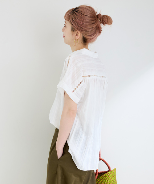 B.C STOCK(ベーセーストック)の「ウォッシャブル / シャドストドルマンフレンチエンブシャツ(シャツ/ブラウス・レディース・ブラック/ホワイト・FREE)」の15枚目の写真