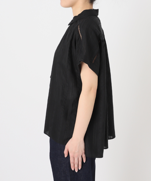 B.C STOCK(ベーセーストック)の「ウォッシャブル / シャドストドルマンフレンチエンブシャツ(シャツ/ブラウス・レディース・ブラック/ホワイト・FREE)」の20枚目の写真