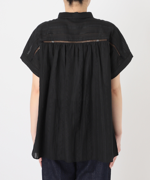B.C STOCK(ベーセーストック)の「ウォッシャブル / シャドストドルマンフレンチエンブシャツ(シャツ/ブラウス・レディース・ブラック/ホワイト・FREE)」の21枚目の写真
