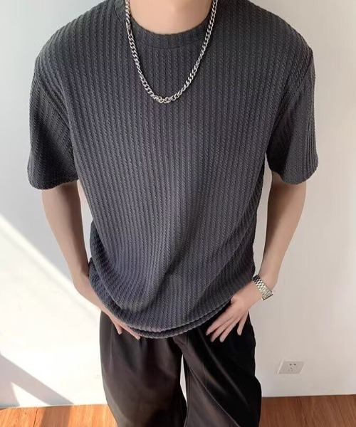 todo リブ編み 半袖Tシャツ リブ編み半袖Tシャツ（Tシャツ/カットソー）｜GEMEDA（ジェメダ