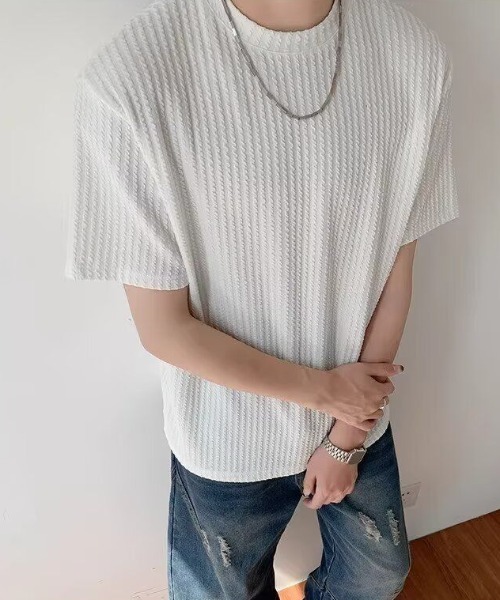 todo リブ編み 半袖Tシャツ リブ編み半袖Tシャツ（Tシャツ/カットソー）｜GEMEDA（ジェメダ