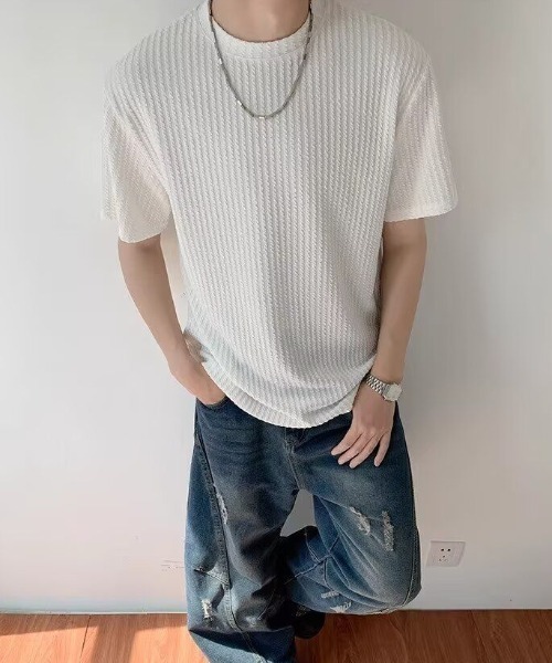 todo リブ編み 半袖Tシャツ リブ編み半袖Tシャツ（Tシャツ/カットソー）｜GEMEDA（ジェメダ