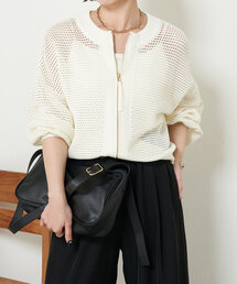 Jena espace merveilleux | メッシュニットブルゾン(ブルゾン)