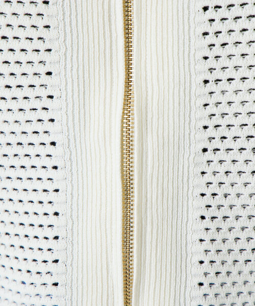 Jena espace merveilleux（ジェナ　エスパスメルヴェイユ）の「メッシュニットブルゾン（ブルゾン・レディース・オフホワイト/チャコールグレー・FREE）」の19枚目の写真