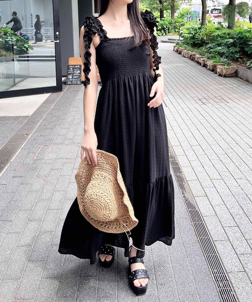 セール】ポコポコシャーリングワンピース（ワンピース）｜INGNI