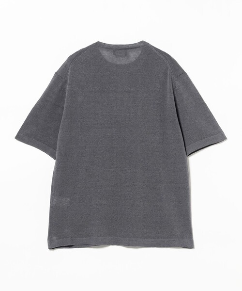 MORGANO（モルガーノ）の「【別注】MORGANO / リネンコットン クルーネック ニットTシャツ（Tシャツ/カットソー・メンズ・ブラック/チャコールグレー/パープル系その他6・44/46/48/50）」の14枚目の写真