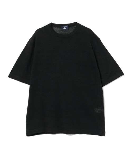 MORGANO（モルガーノ）の「【別注】MORGANO / リネンコットン クルーネック ニットTシャツ（Tシャツ/カットソー・メンズ・ブラック/チャコールグレー/パープル系その他6・44/46/48/50）」の9枚目の写真