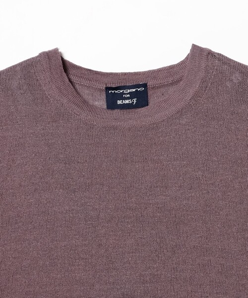 MORGANO（モルガーノ）の「【別注】MORGANO / リネンコットン クルーネック ニットTシャツ（Tシャツ/カットソー・メンズ・ブラック/チャコールグレー/パープル系その他6・44/46/48/50）」の19枚目の写真