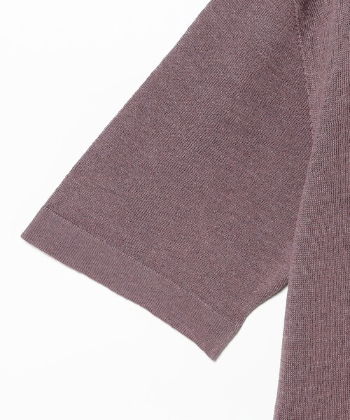 MORGANO（モルガーノ）の「【別注】MORGANO / リネンコットン クルーネック ニットTシャツ（Tシャツ/カットソー・メンズ・ブラック/チャコールグレー/パープル系その他6・44/46/48/50）」の20枚目の写真