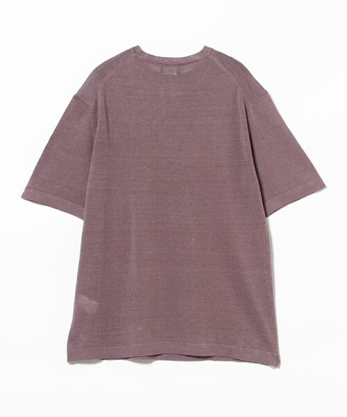 MORGANO（モルガーノ）の「【別注】MORGANO / リネンコットン クルーネック ニットTシャツ（Tシャツ/カットソー・メンズ・ブラック/チャコールグレー/パープル系その他6・44/46/48/50）」の21枚目の写真