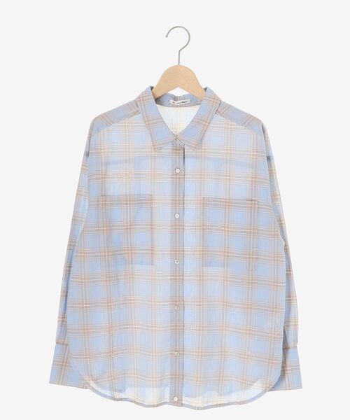 le.coeur blanc（ルクールブラン）の「シアーチェック2wayシャツ（シャツ/ブラウス・レディース・ベージュ系その他2/ブルー系その他2/ブラック系その他・38）」の22枚目の写真