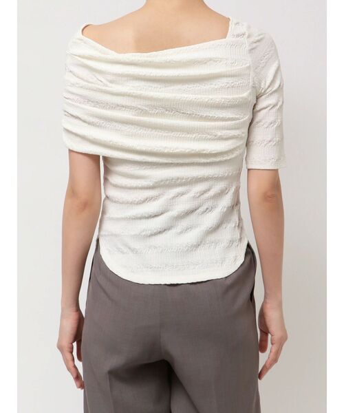 LAGUNAMOON（ラグナムーン）の「アシンメトリーカットトップス（Tシャツ/カットソー・レディース・アイボリー/ブラック・FREE）」の10枚目の写真