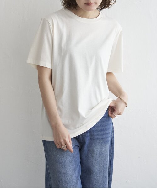 notch.(ノッチ)の「スーピマコットンTシャツ(Tシャツ/カットソー・レディース・ホワイト/ブラック・M)」の5枚目の写真