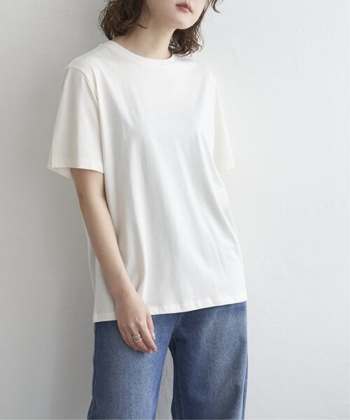 notch.(ノッチ)の「スーピマコットンTシャツ(Tシャツ/カットソー・レディース・ホワイト/ブラック・M)」の4枚目の写真