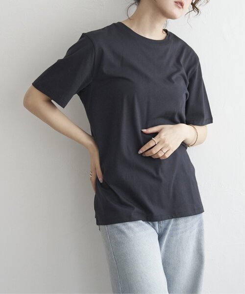 notch.(ノッチ)の「スーピマコットンTシャツ(Tシャツ/カットソー・レディース・ホワイト/ブラック・M)」の21枚目の写真