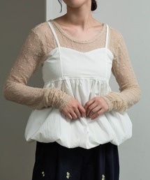 lawgy | back shirring balloon cami / バックシャーリングバルーンキャミ(キャミソール)