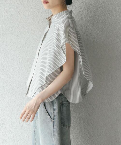 KBF（ケイビーエフ）の「BOXストライプシャツ（シャツ/ブラウス・レディース・ブルー系その他/ホワイト系その他/ピンク系その他・ONE）」の4枚目の写真