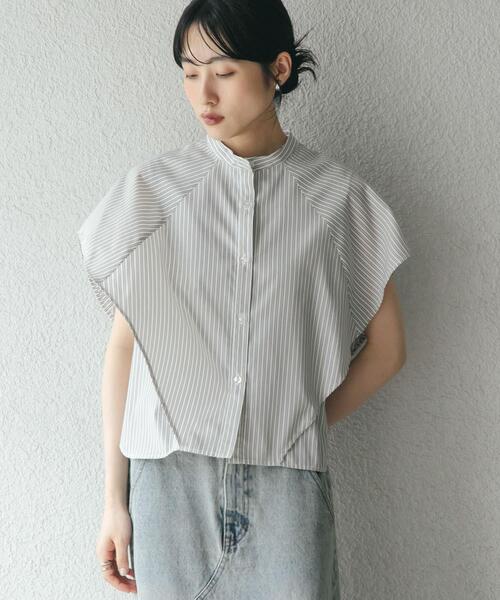 KBF（ケイビーエフ）の「BOXストライプシャツ（シャツ/ブラウス・レディース・ブルー系その他/ホワイト系その他/ピンク系その他・ONE）」の5枚目の写真