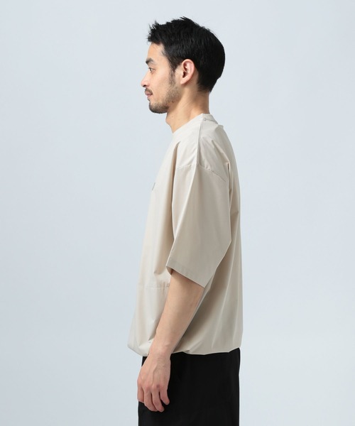 BAYFLOW(ベイフロー)の「【2WAYストレッチ・吸水速乾】ヘムドローコードTシャツ(Tシャツ/カットソー・メンズ・キャメル/ブラック・MEDIUM/LARGE)」の12枚目の写真
