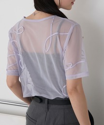 シアー」に該当するレディースのTシャツ/カットソー（パープル