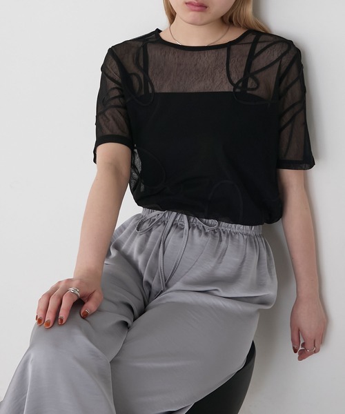 送料込*ディオール*ビーズ刺繍ネックライン半袖Tシャツ 30/-天竺ラインステッチ刺繍Tシャツ（カットソー）｜SUPER HAKKA