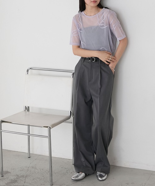【WEEKDAY】ウォッシュド ボクシー 半袖Tシャツ【関税送料込】 nh-tops-02470 サイドギャザー コンパクト Tシャツ ホワイト