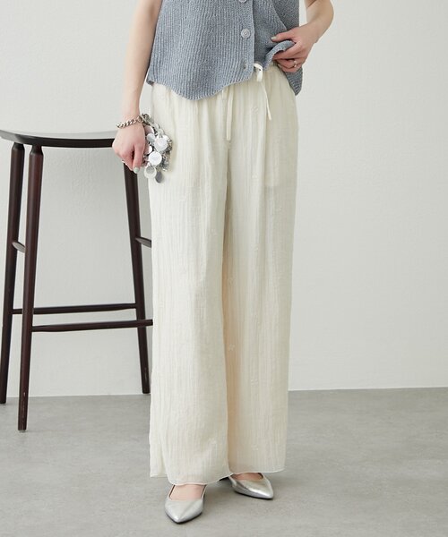 WILLOW（ウィロー）の「【willow】刺繍イージーパンツ（その他パンツ・レディース・ブラック/ホワイト・ONE SIZE）」の22枚目の写真