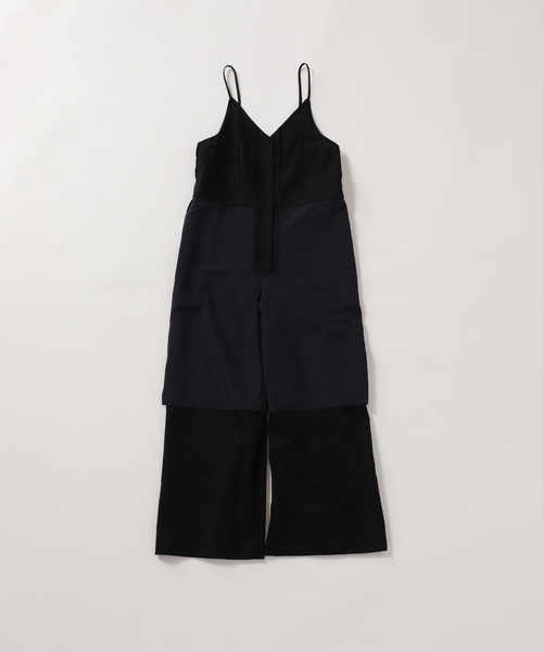 JOURNAL STANDARD relume（ジャーナルスタンダード　レリューム）の「《追加/2枚セット》手洗い可/タンクトップ付きキャミサロペット（サロペット/オーバーオール・レディース・ブラック/ブルー/ベージュ・FREE）」の4枚目の写真