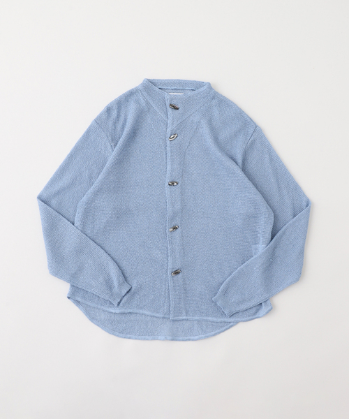 PULP/417EDIFICE(パルプフォーワンセブンエディフィス)の「AROUSAL / アローサル COLLARED C/D 25SS-ASLKT01(カーディガン/ボレロ・メンズ・ブラック/ブルー系その他/ベージュ・3/2)」の3枚目の写真