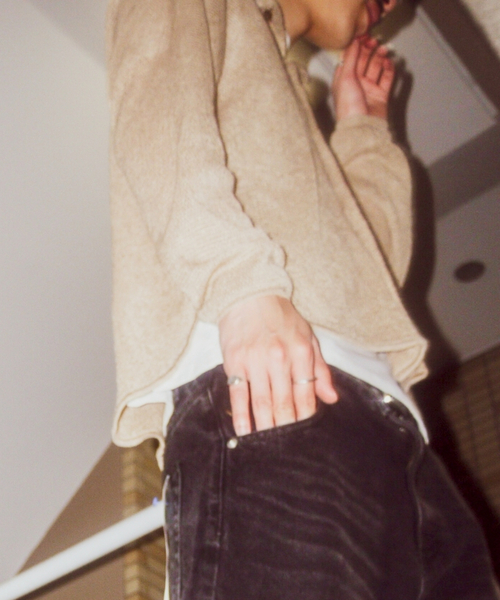 PULP/417EDIFICE(パルプフォーワンセブンエディフィス)の「AROUSAL / アローサル COLLARED C/D 25SS-ASLKT01(カーディガン/ボレロ・メンズ・ブラック/ブルー系その他/ベージュ・3/2)」の11枚目の写真