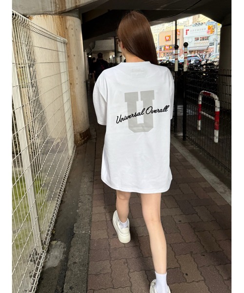 ユニバーサルオーバーオール別注バックプリントロゴししゅうポケットTシャツ ユニバーサルオーバーオール別注バックプリントロゴししゅう