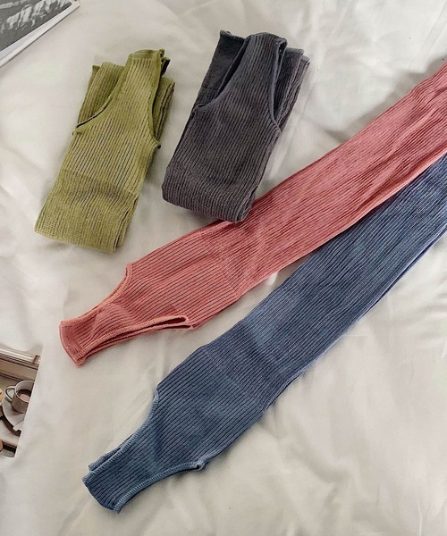 MEMECLE（メメクル）の「【 MEMECLE / メメクル 】リブシアーソックスレッグウォーマー（レッグウォーマー・レディース・ブラック/グレー/サックスブルー/ホワイト/ピンク・FREE）」の8枚目の写真