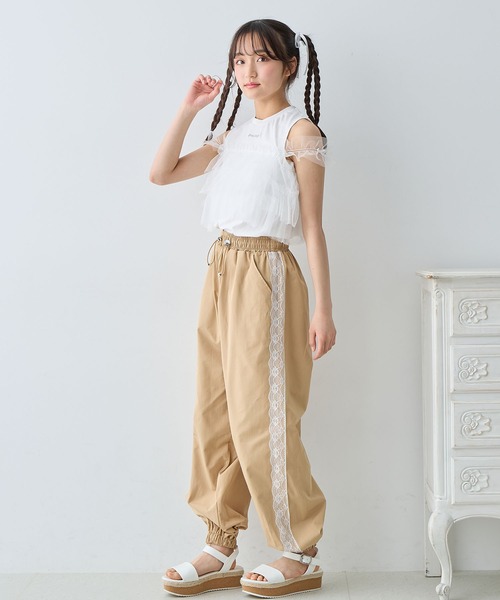 ghm1115 CLOVERU トラックパンツ セール】サイドレーストラックパンツ（カーゴパンツ）｜Amourire